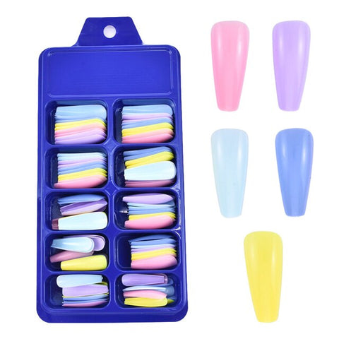 Long Coffin Ballerina detachable Nail  stickers Inpluser
