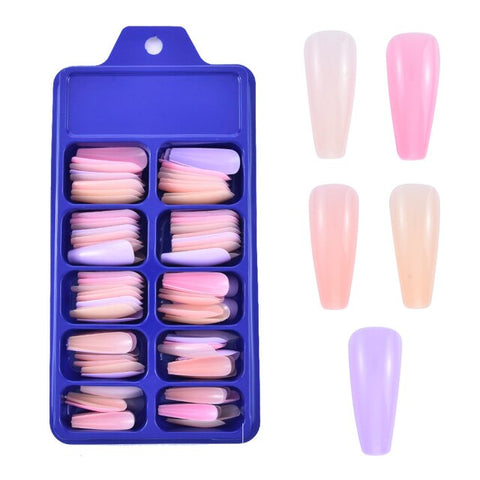 Long Coffin Ballerina detachable Nail  stickers Inpluser