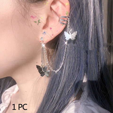 Korean Style Butterfly Ear Clips Without Piercing For Women