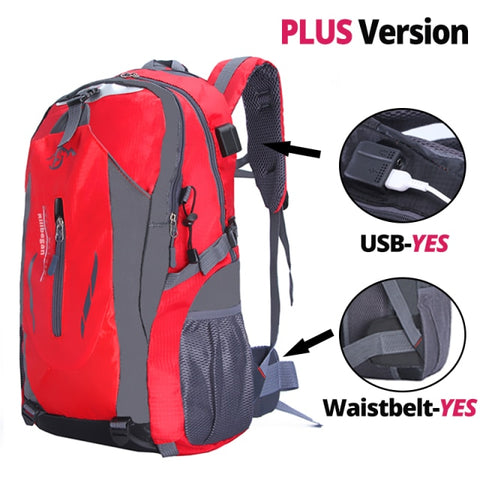 Quality Nylon Waterproof Travel Backpacks Men Climbing Travel Bags Hiking Backpack