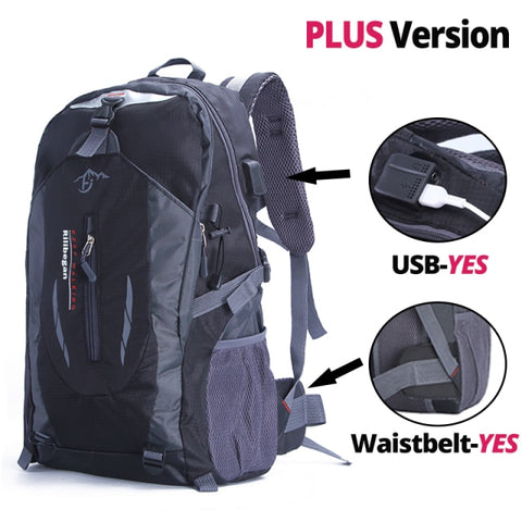 Quality Nylon Waterproof Travel Backpacks Men Climbing Travel Bags Hiking Backpack