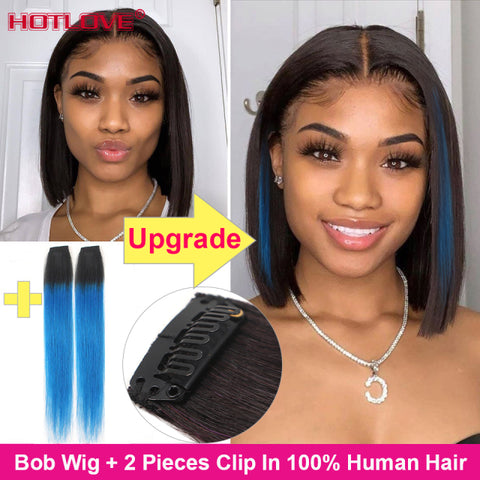 Short Bob Wig Bone Straight Human Hair Wigs for Black Women
