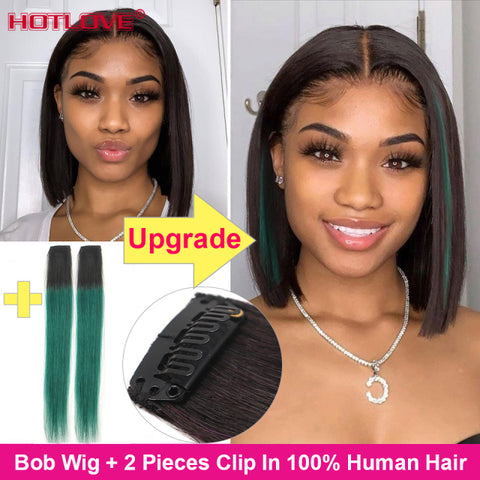 Short Bob Wig Bone Straight Human Hair Wigs for Black Women