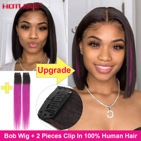 Short Bob Wig Bone Straight Human Hair Wigs for Black Women