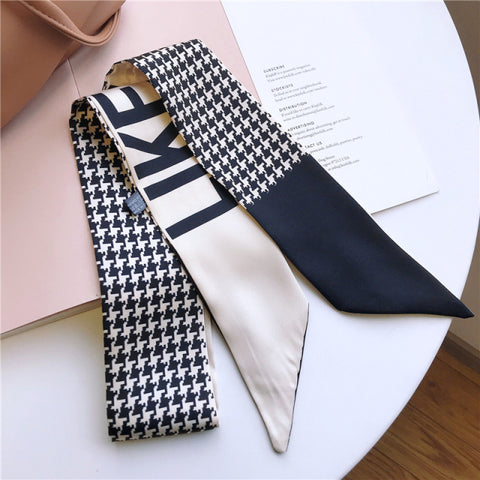 Luxury Brand Square Silk Scarf Women Satin Print Hijab Scarves Muslim