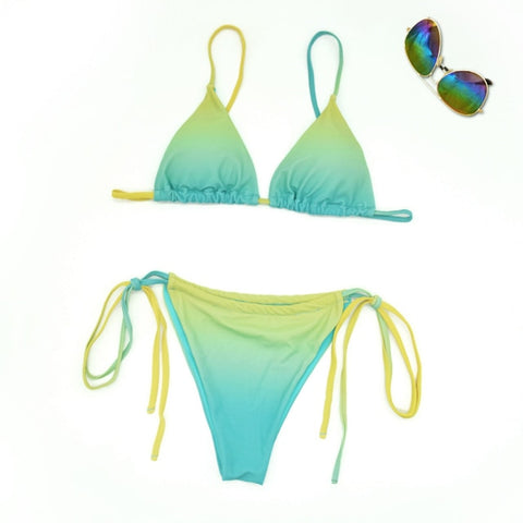 Sexy Bikini Set And Beach Cover Up Swimwear Women Beach Wear