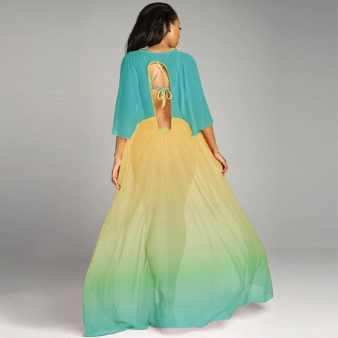 Sexy Bikini Set And Beach Cover Up Swimwear Women Beach Wear