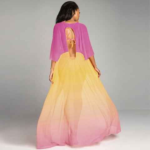 Sexy Bikini Set And Beach Cover Up Swimwear Women Beach Wear