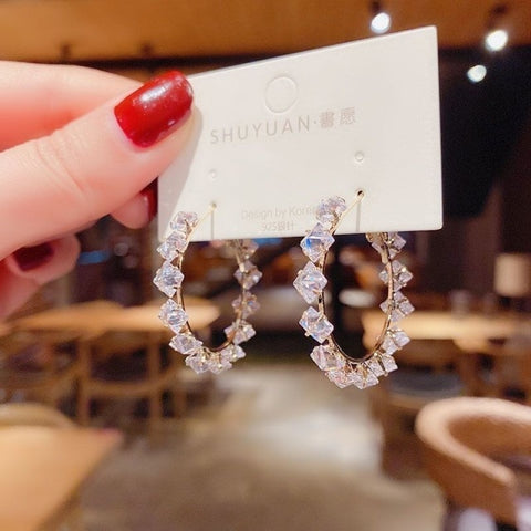 New personality fashion design zircon earrings for women