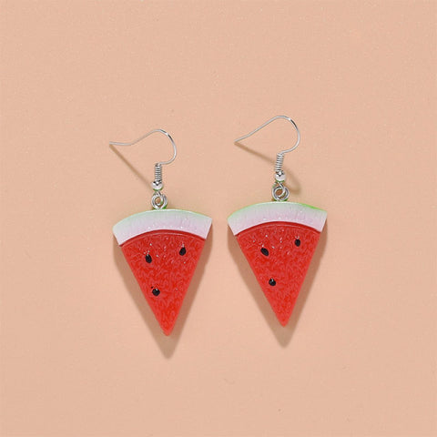 Lovely Fruit Tea Cup Earrings Creative Funny CrystalJewelry personality