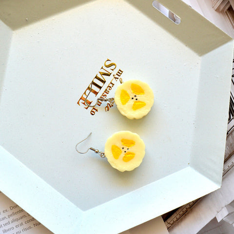 Lovely Fruit Tea Cup Earrings Creative Funny CrystalJewelry personality