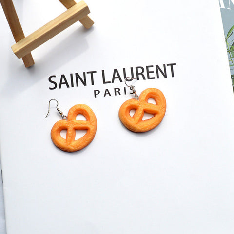 Lovely Fruit Tea Cup Earrings Creative Funny CrystalJewelry personality
