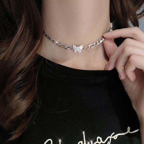 New Senior Fashion Women Pendant Link Chain Metal Heart Party Necklace