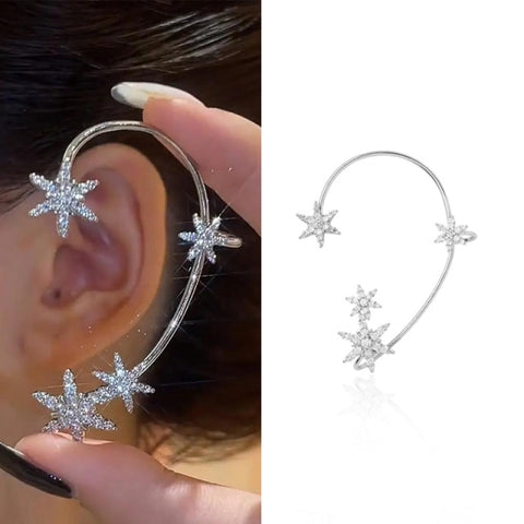 Trendy No Piercing Crystal Rhinestone Ear Cuff Earrings for Women