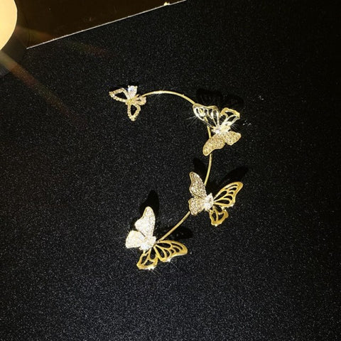 Trendy No Piercing Crystal Rhinestone Ear Cuff Earrings for Women