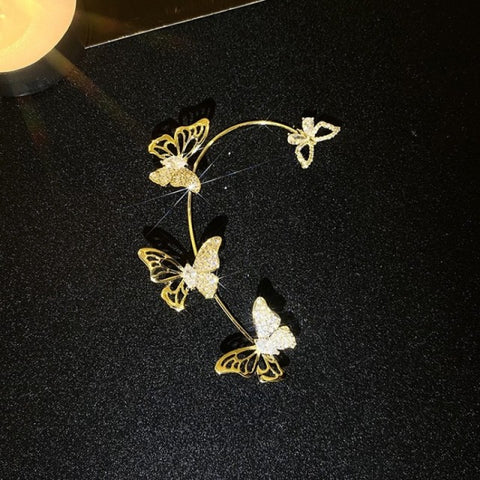 Trendy No Piercing Crystal Rhinestone Ear Cuff Earrings for Women