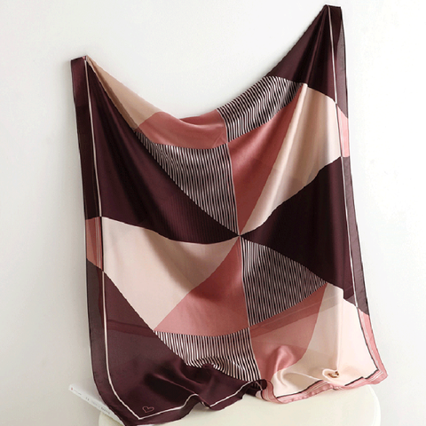 Women Silk Winter Scarf Luxury Design Print Lady Beach Shawl Scarves