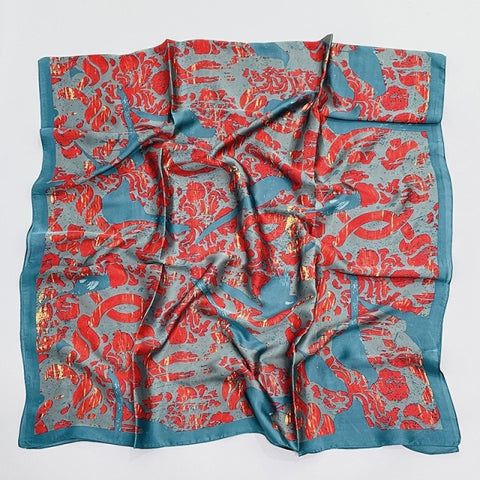 Women Silk Winter Scarf Luxury Design Print Lady Beach Shawl Scarves