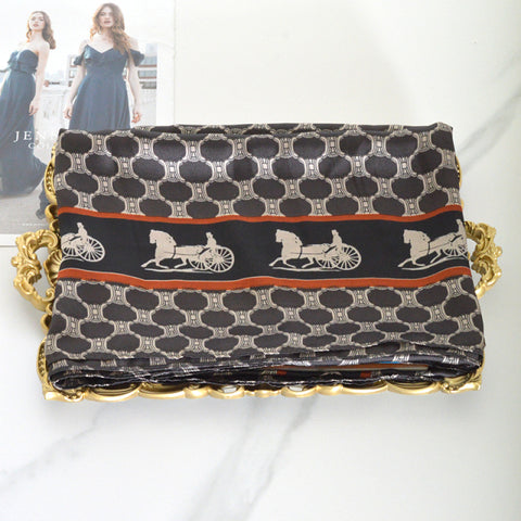 Women Silk Winter Scarf Luxury Design Print Lady Beach Shawl Scarves