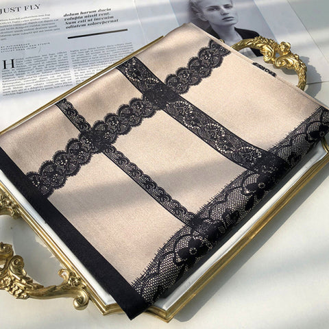 Women Silk Winter Scarf Luxury Design Print Lady Beach Shawl Scarves