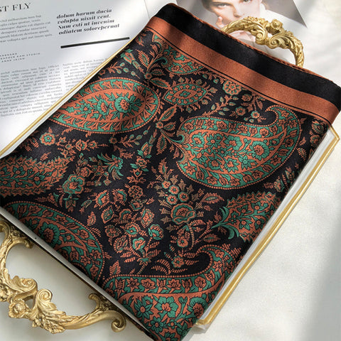 Women Silk Winter Scarf Luxury Design Print Lady Beach Shawl Scarves
