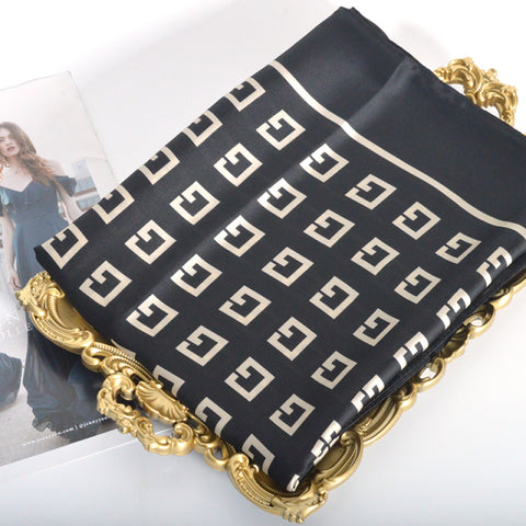 Women Silk Winter Scarf Luxury Design Print Lady Beach Shawl Scarves