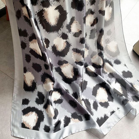 Women Silk Winter Scarf Luxury Design Print Lady Beach Shawl Scarves