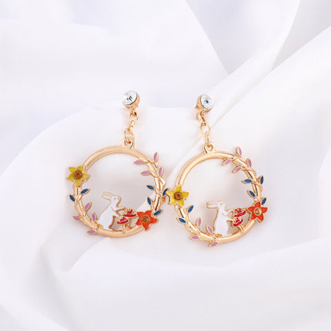 Makersland Unique Earring For Women Cute Mushroom Hoops
