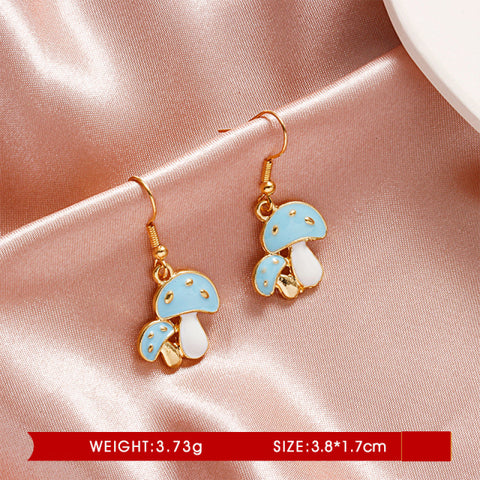 Makersland Unique Earring For Women Cute Mushroom Hoops