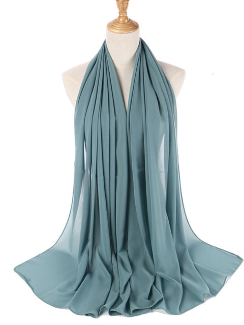 Women Solid Color Hijab Scarf Wrap Islamic Shawls Headband Muslim