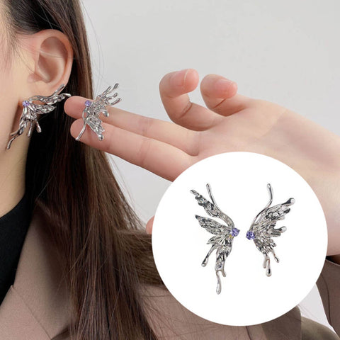 Long Tassel Butterfly Drop Earrings Fashion Hanging Women Earrings