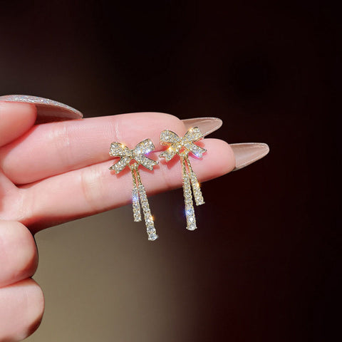 Long Tassel Butterfly Drop Earrings Fashion Hanging Women Earrings