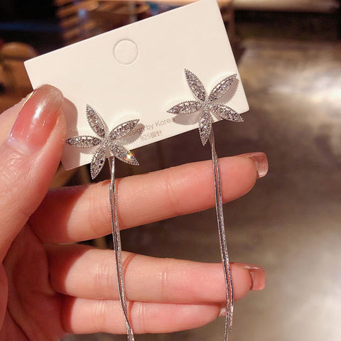 Long Tassel Butterfly Drop Earrings Fashion Hanging Women Earrings