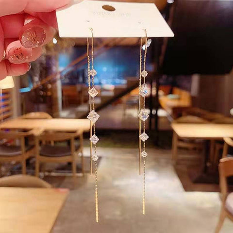 Long Tassel Butterfly Drop Earrings Fashion Hanging Women Earrings