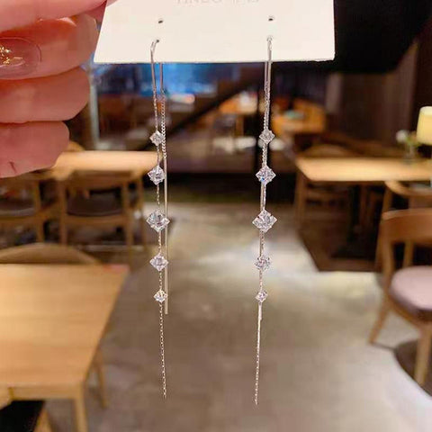 Long Tassel Butterfly Drop Earrings Fashion Hanging Women Earrings