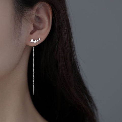 Long Tassel Butterfly Drop Earrings Fashion Hanging Women Earrings