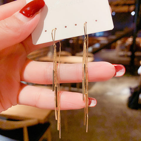 Long Tassel Butterfly Drop Earrings Fashion Hanging Women Earrings