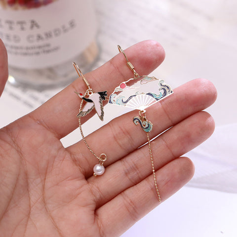 Long Tassel Butterfly Drop Earrings Fashion Hanging Women Earrings