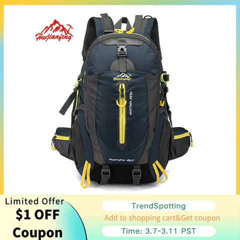 Waterproof Climbing Backpack Rucksack 40L Outdoor Sports Travel Backpack