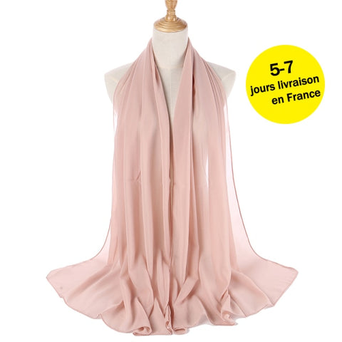 women plain bubble chiffon scarf hijab wrap printe solid color shawls