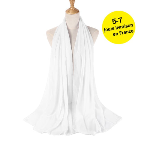 women plain bubble chiffon scarf hijab wrap printe solid color shawls