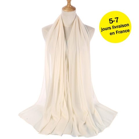 women plain bubble chiffon scarf hijab wrap printe solid color shawls