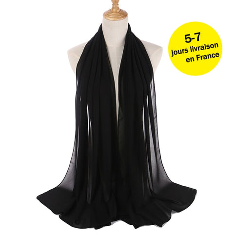 women plain bubble chiffon scarf hijab wrap printe solid color shawls