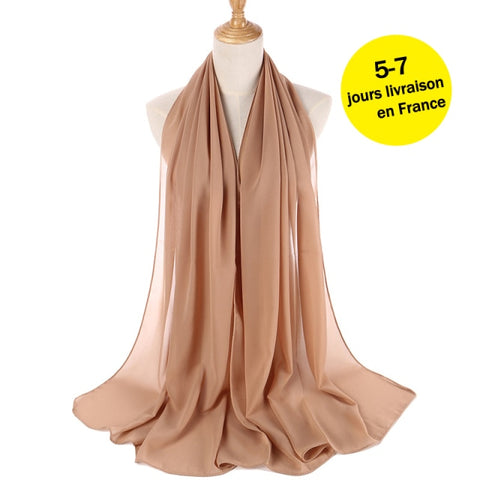 women plain bubble chiffon scarf hijab wrap printe solid color shawls