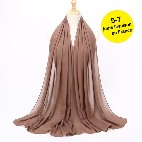 women plain bubble chiffon scarf hijab wrap printe solid color shawls