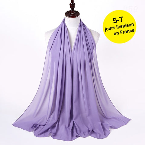 women plain bubble chiffon scarf hijab wrap printe solid color shawls