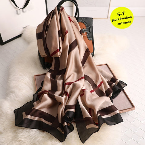New Summer Women Silk Scarf Beach Hijab Shawls and Wraps Female