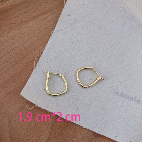 New Korean Metal Round Hoop Earrings for Women