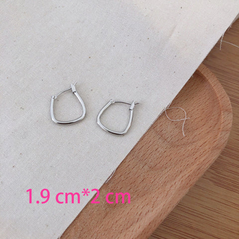 New Korean Metal Round Hoop Earrings for Women