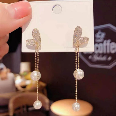 Long Tassel Butterfly Drop Earrings Fashion Hanging Women Earrings